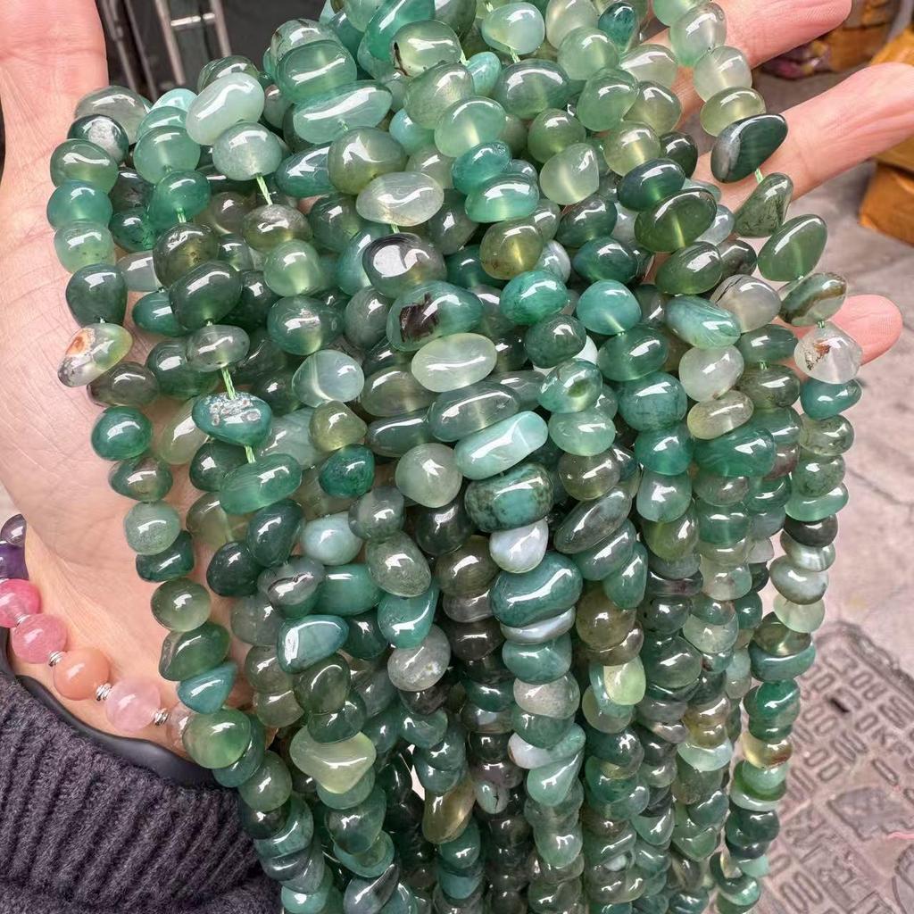 Green Agate Irregular Loose Beads for DIY Jewelry Making - Necklace, Bracelet, Accessories