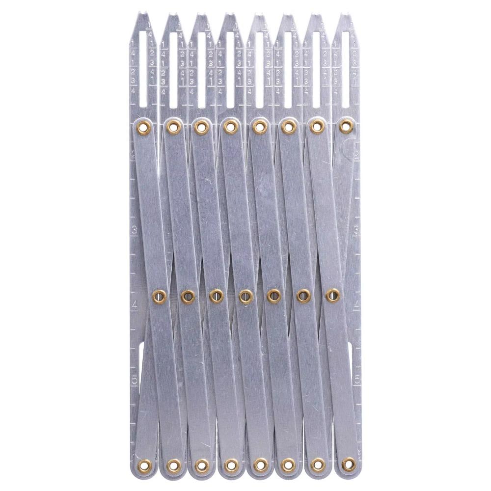 

Регулируемая длина Расширяющаяся линейка Многофункциональный равноудаленный измерительный инструмент Для шитья серебряный