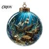 Einzigartige Meeresleben Weihnachtsgeschenke Ozean Kugel Ornament, Klar Acryl Leuchtender Seestern Feiertags Tischdeko Hängende Dekoration für Weihnachten