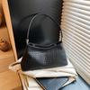 Casual simple single shoulder underarm bag niche design woven bag women's versatile work hand carrying bucket bag