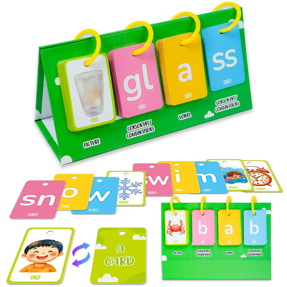 81PCS Table Model Spell Words Early Education Card Picture Letter Cognitive Learning Educational Toys For Children Kids