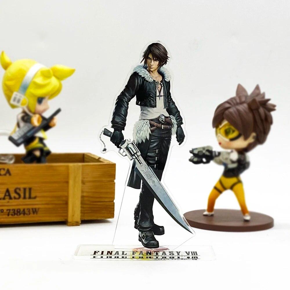 F FF8 8 Squall Rinoa, игрушка-фигурка на акриловой подставке