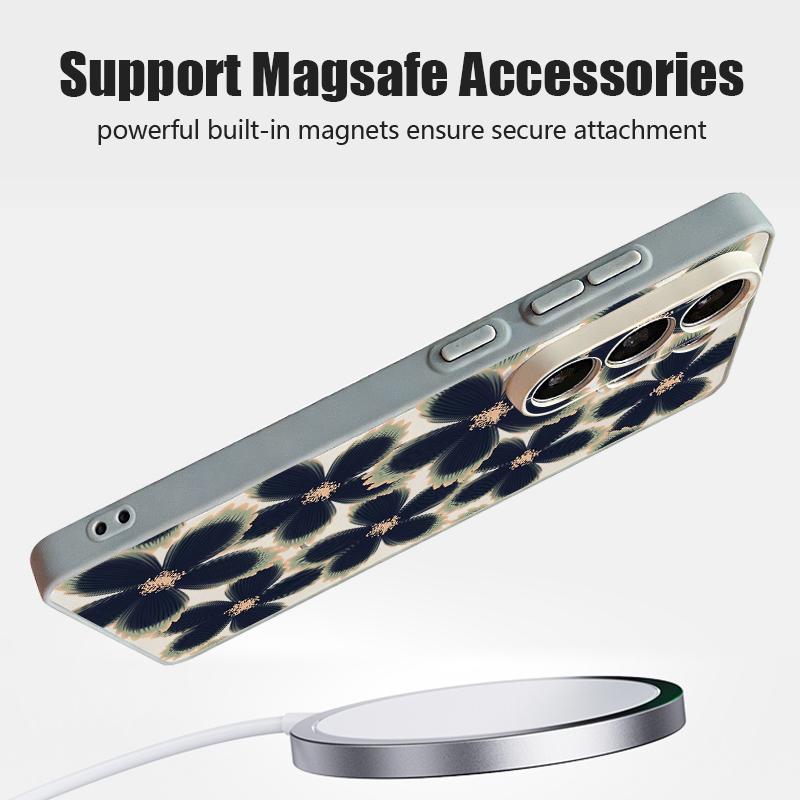 Little Flower Pattern Magnetic Case For Samsung Galaxy S26 S25 Ultra Edge S24 S23 FE A57 A17 A56 A37 A16 A55 A36 A54 Phone Cover