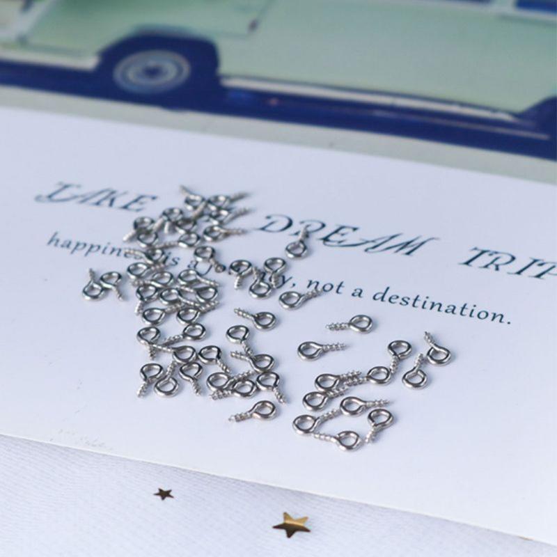 220 Pcs Resin DIY Crafts Jewelry for Key Ring with Chain Jump Rings Screw Eye Pins Golden Silver Keychain Rings Set