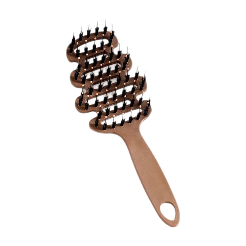 1pcs Hollow Boar Bristle Hair Care Comb Detangling Hair Brush Women Scalp Massage Brush Curly Hairbrush Salon Hair Styling Tools