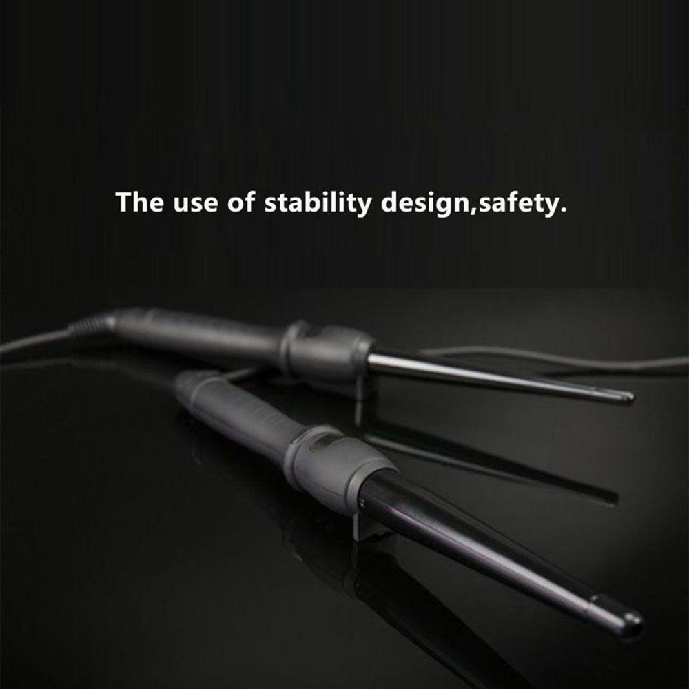 Haarwelle Haarkräuselung Birnenblütenkegel Coiffure Keramik-Lockenstab für Haarstab LCD-Anzeige Haarstyling-Geräte