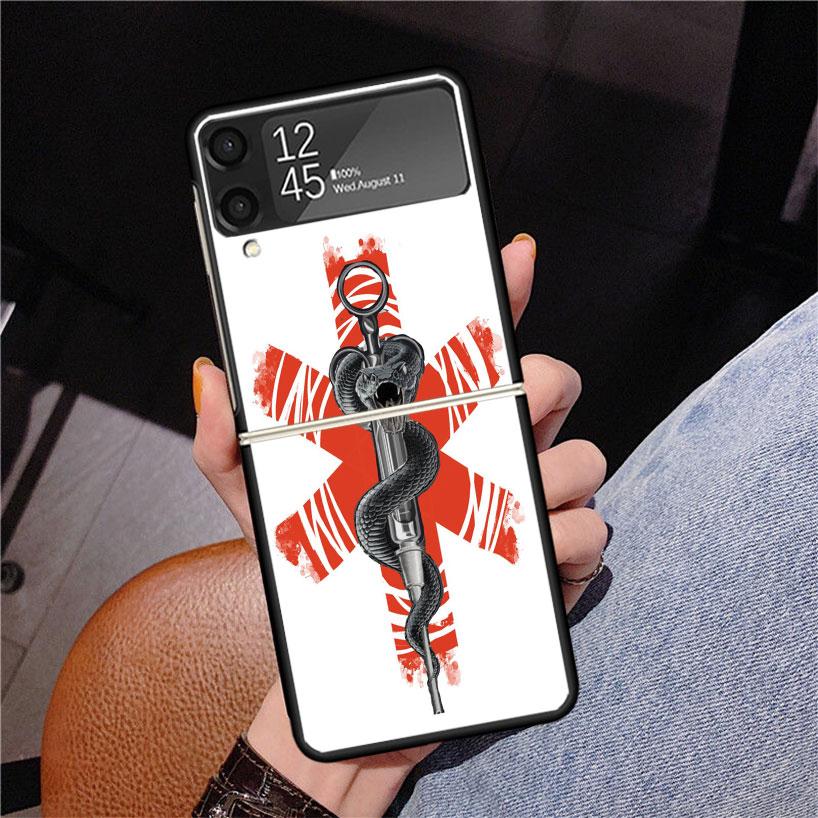 EMT EMS Medical Rescue Phone Case For Samsung Z Flip 7 6 5 4 3 Galaxy ZFlip7 ZFlip6 ZFlip5 ZFlip4 ZFlip3 5G Print Cover