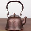 Vintage Měděná Konvička na Kávu, Vzor Pleteniny s Texturou Stromu, Přenosná, Pro Vaření, 350ml Varná Konvice na Vodu, Čajové Nádobí, Ručně Vyráběná Čajová Konvička, Nápojové Nádobí