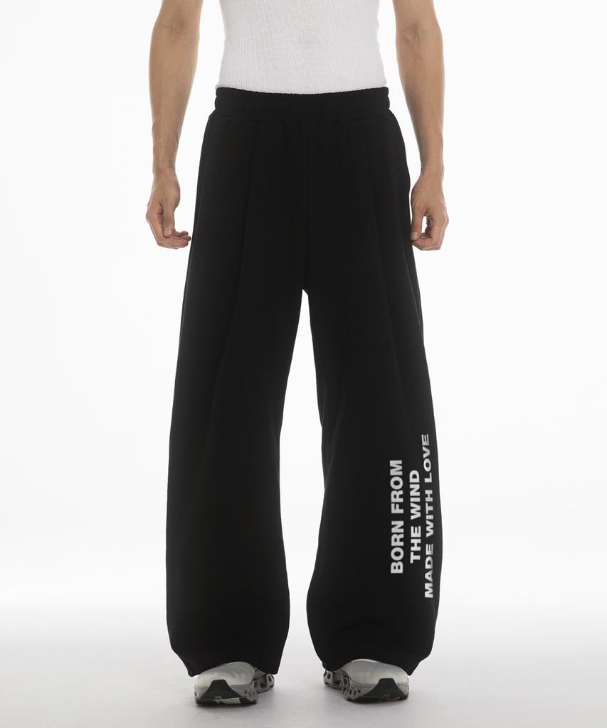 Paensyo Mwl String One Tuck Pants - Black