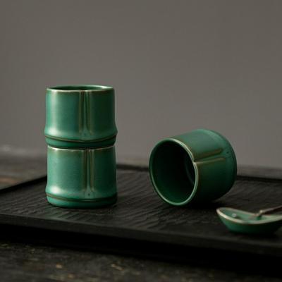 70ml Bamboo Joint Tea Cup Household Ceramic Master Cup Kung Fu Gongfu Tea Set for Tea Ceremony Zen Meditation Home Use Teacup