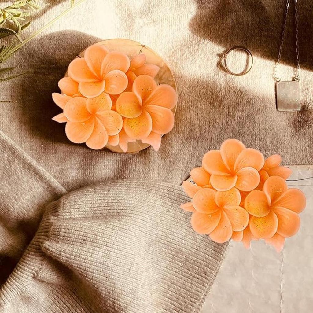 2PCS Flower Silicone Mold 3D Cute Flower Resin Candle Molds for Candle Making Silicone Fondant Chocolate Cake Decorating Mold Candle Soap Wax