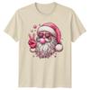 Pink Santa Claus Christmas Holiday Graphic Unisexs TShirt Unisexs Tee