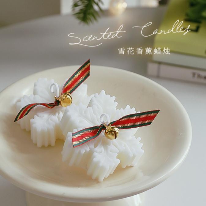 Christmas Snowflake Scented Candle Handmade Creative Fragrance