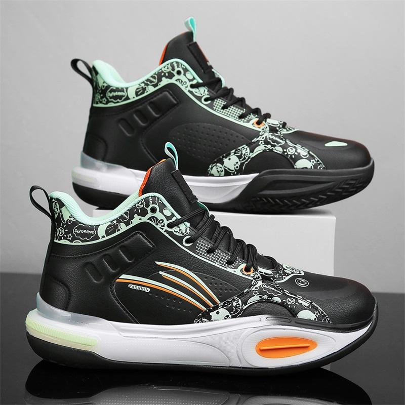 

Spot basketball shoes men s and women s shock-absorbing, non-slip and wear-resistant actual combat sneakers, lightweight soft-soled student mesh sneak 44 чёрный