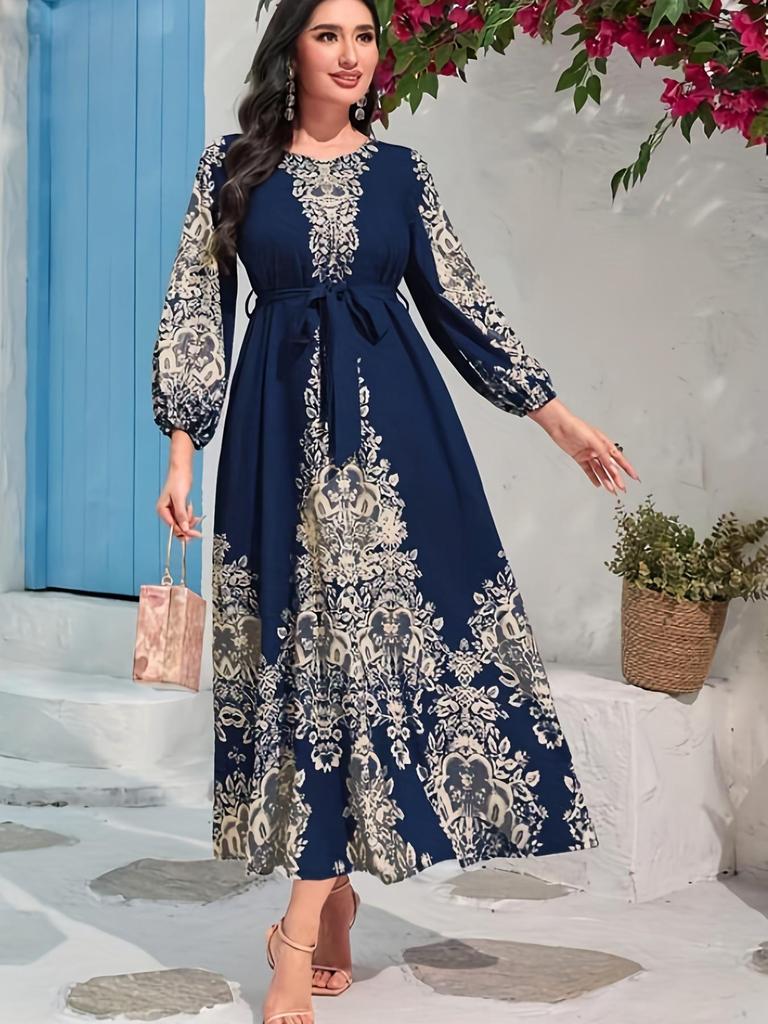 Heißverkaufendes Digitaldruck Langarm Modekleid - Nahöstlicher Stil