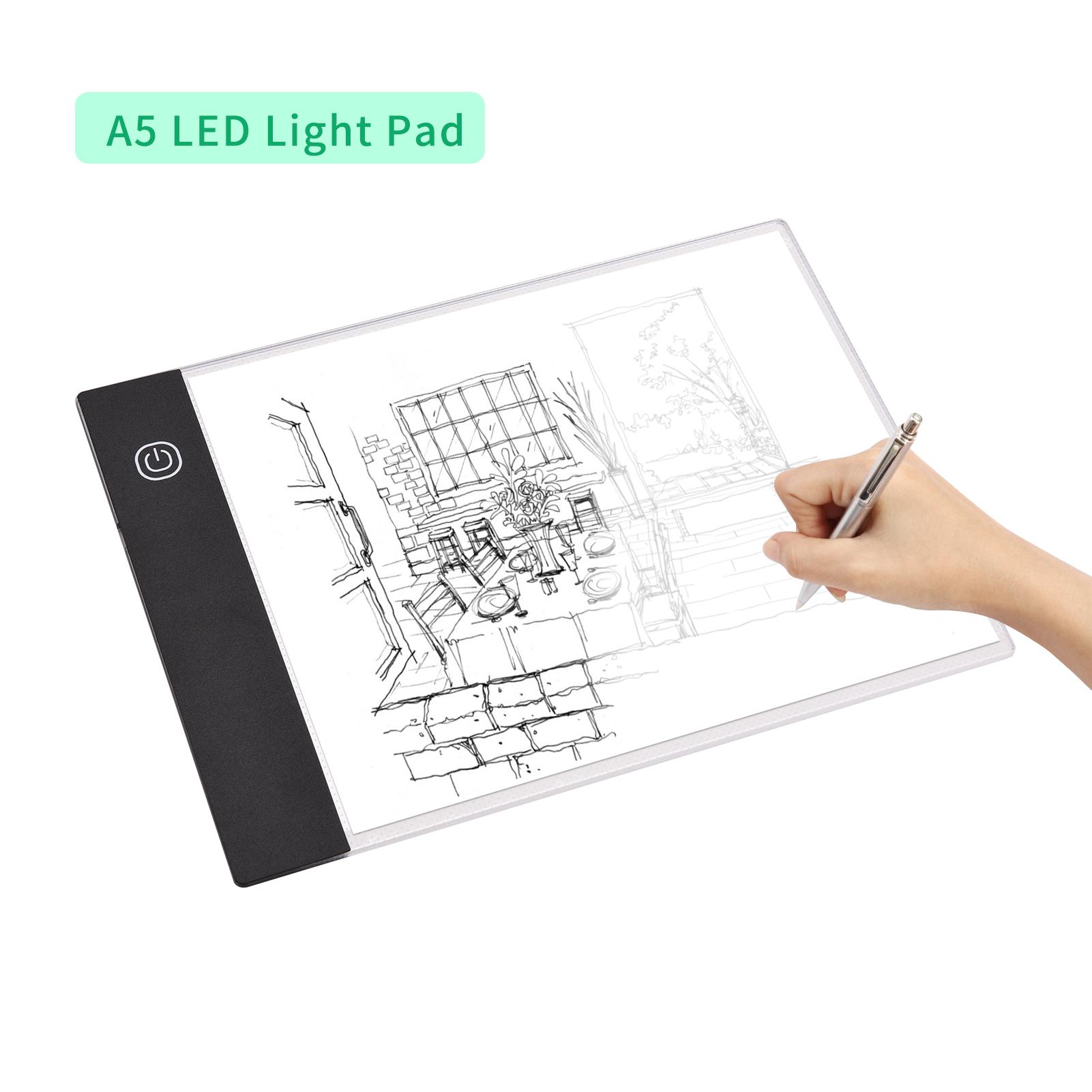 

A5 LED Light Pad Tracer 3mm Ultra Thin Drawing Board Copyboard Stepless Dimming USB Powered for Artist Animation