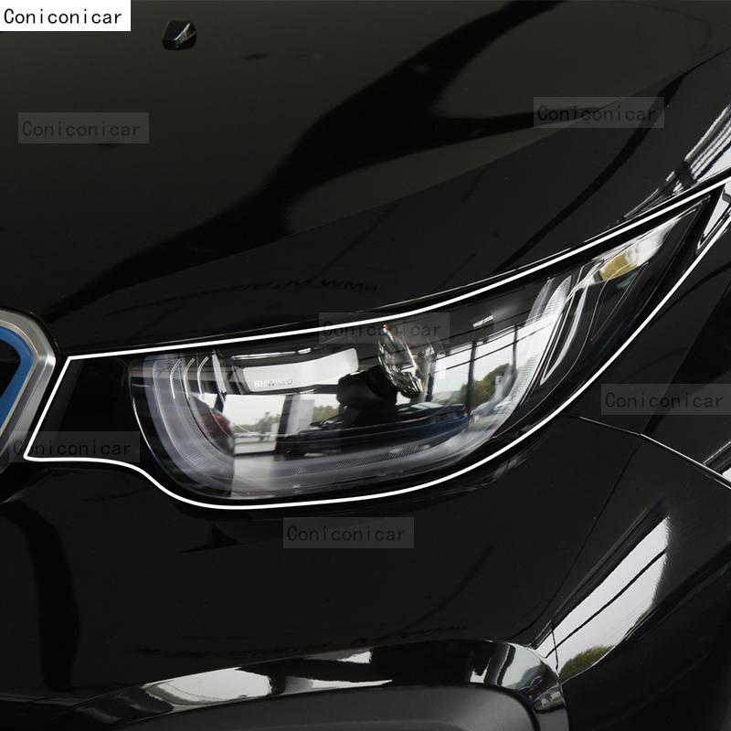 For BMW I3 I01 2013-2020 Car Headlight Transparent TPU Protective Cover Film Front Light Tint Change Color Sticker