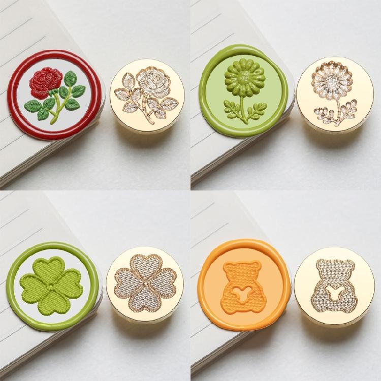 Emboss Wax Seal Stamp Head Removable Sealing Brass Stamp Head for Gift Envelope Invitations Greeting Card Decorations