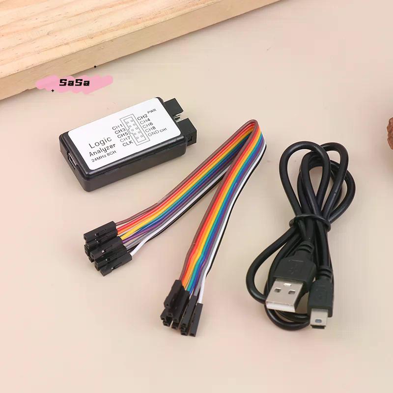 1 Set USB Logikanalysator 24MHz 8 Kanal Eingangsspeicher 24M/Sekunden Logikanalysator Debugger für ARM FPGA Logikanalysator Logik