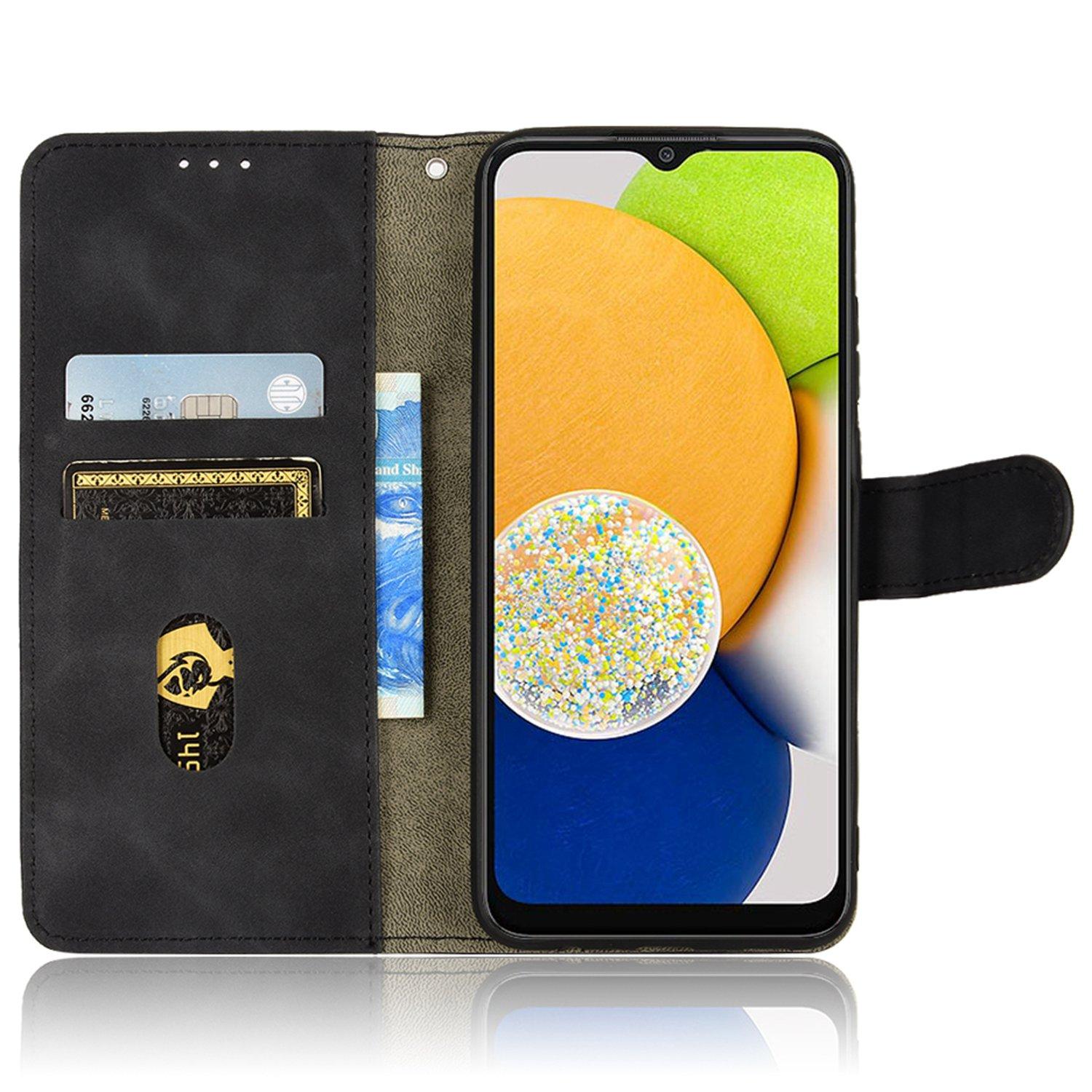 

For Samsung Galaxy A03 (166.5 X 75.98 X 9.14mm) Skin-Touch Feeling Phone Wallet Stand Case PU Leather Magnetic Clasp Protective Cover Rose