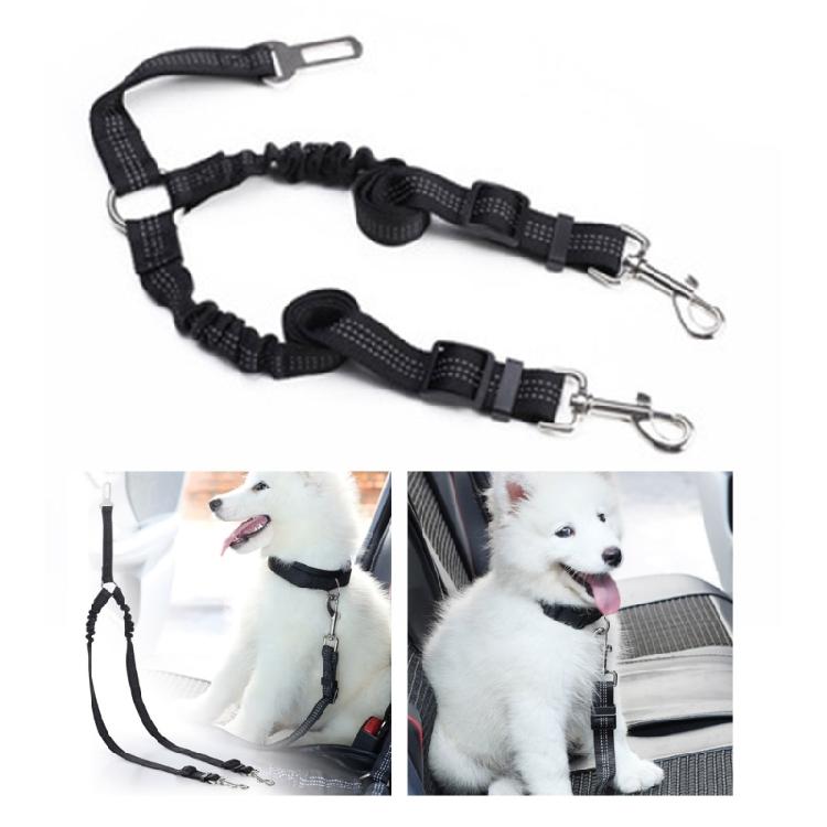 Pet Dog Car Seat Belt Clip Bungee Lead Vehicle Travel Safety Harness Adjustable