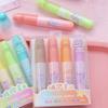 4Pcs Cute Bear Glitter Highlighter Set Large Capacity Pastel Markers for Journaling Notes Smooth Quick-Dry Fun School Supplies for Kids Students