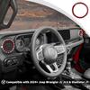 Cache-Sortie d'aération de tableau de bord et Console centrale Couvercle de bouches d'aération Compatible avec Jeep Wrangler JL JLU & Gladiator JT 4xe Intérieur 2024-2025