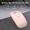 Wireless Mouse Bluetooth Rechargeable Silent Slim Portable Mouse with LED Compatible with TELEC Certified Pink (BT 5.1+2.4G) Light,