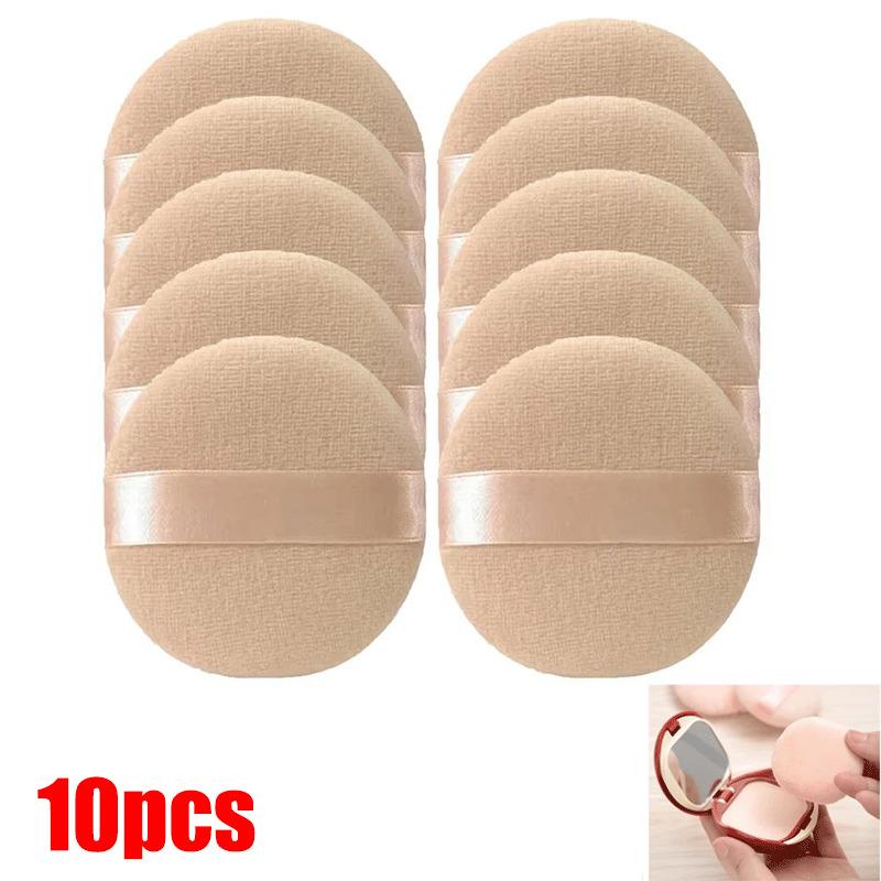 10-60pcs Facial Powder Foundation Puff Professional Round Shape Portable Soft Cosmetic Puff Makeup Foundation Sponge