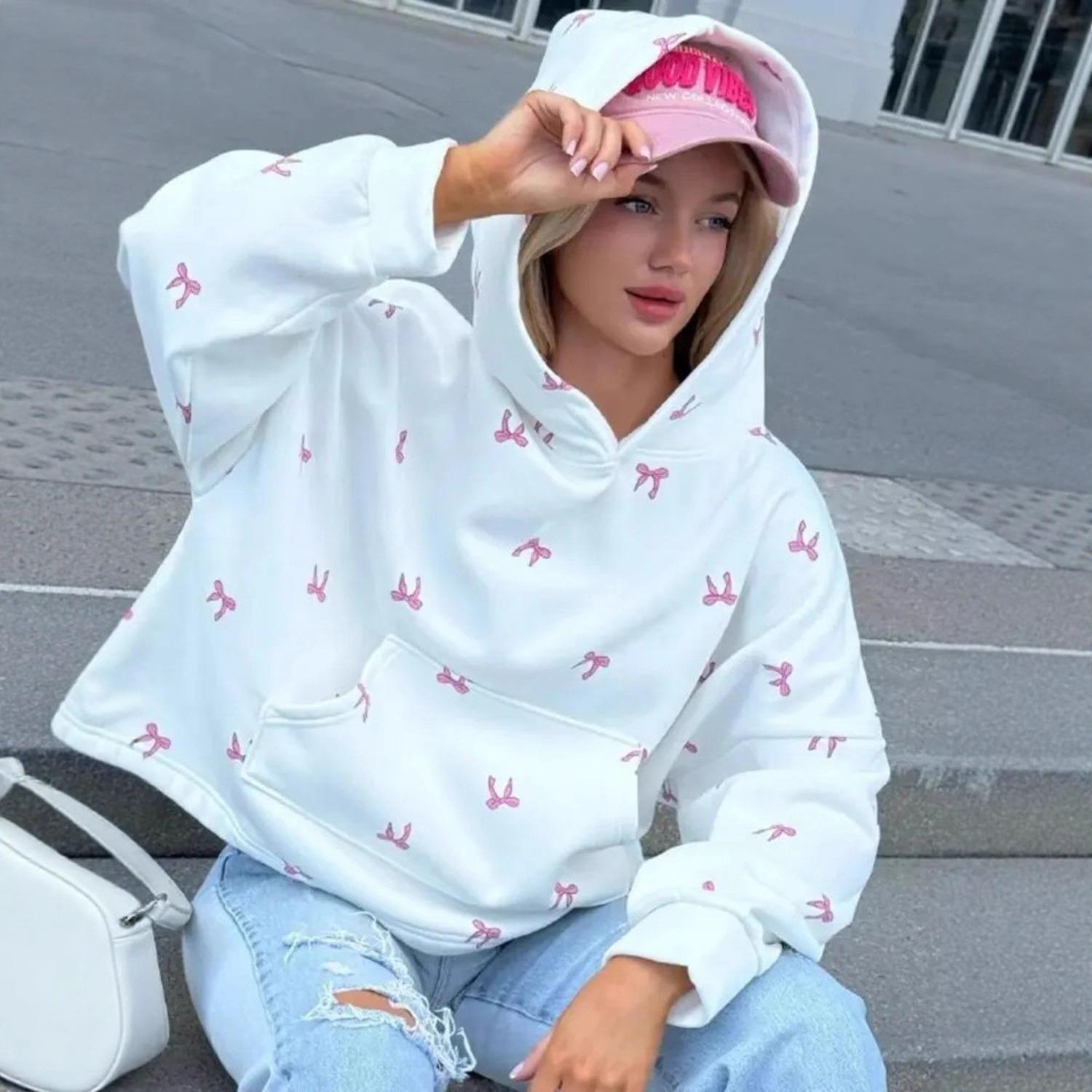 Women s Plus Size Hooded Long Sleeve Oversized Shirt Casual Pocket Loose Blouses Top S
