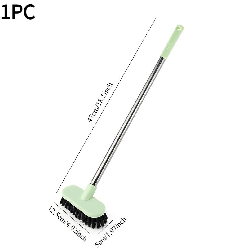 1PC long handle hard bristle floor brush, toilet brush floor wash brush, bathroom floor seam wall cleaning brush, tile cleaning artifact