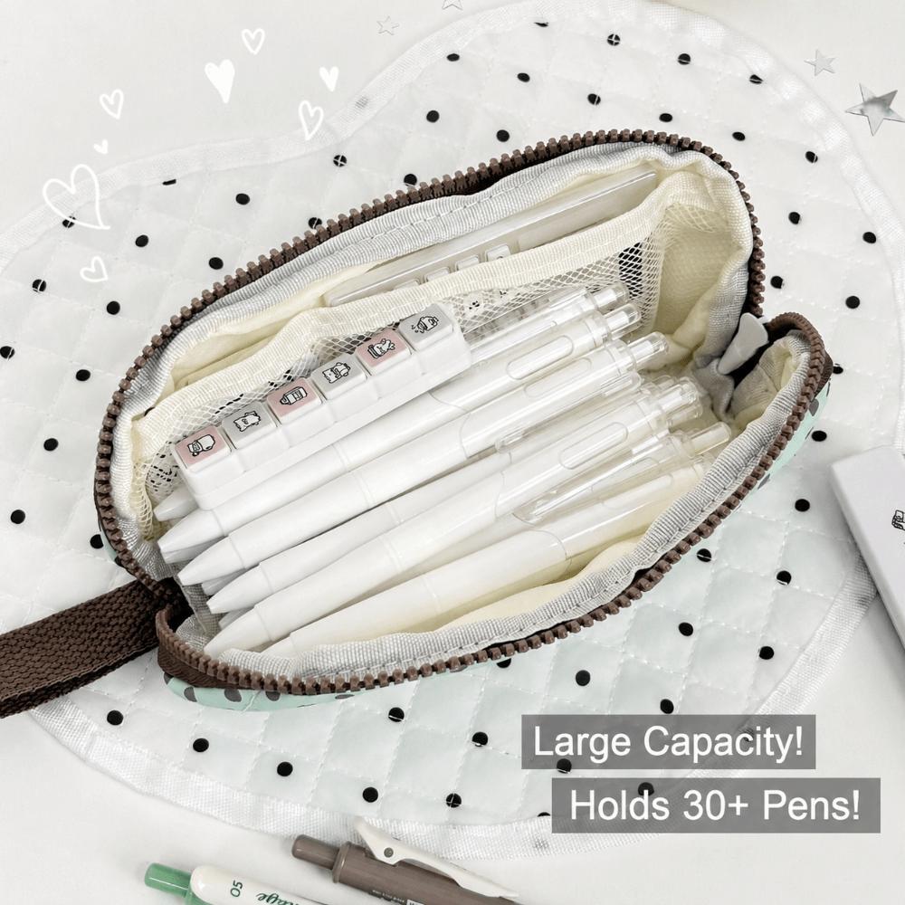 Punktkariertes Federmäppchen Tragbare Schreibwarentasche INS Schreibwaren-Organizer Geschenk für die Schule