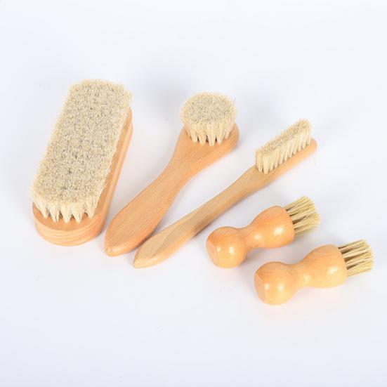 Shoe Brush Ergonomic Handle Shoe Cleaning Brushes Leather Shoe Maintenance
