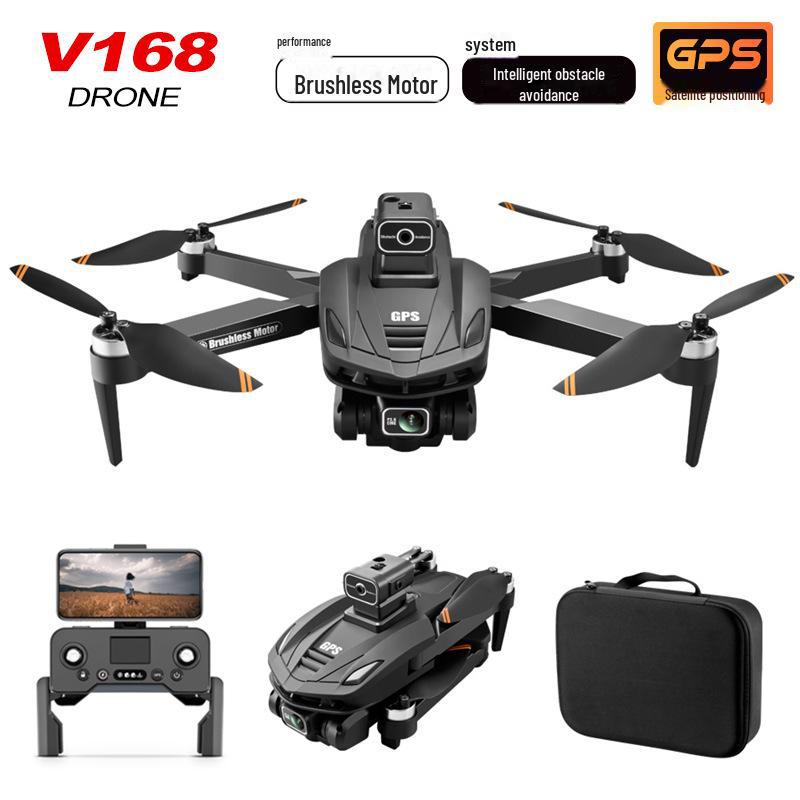 V168 Advanced Drone: GPS Return, 8K HD Aerial Photography, Intelligent Obstacle Avoidance, Brushless Motor, Remote Control.