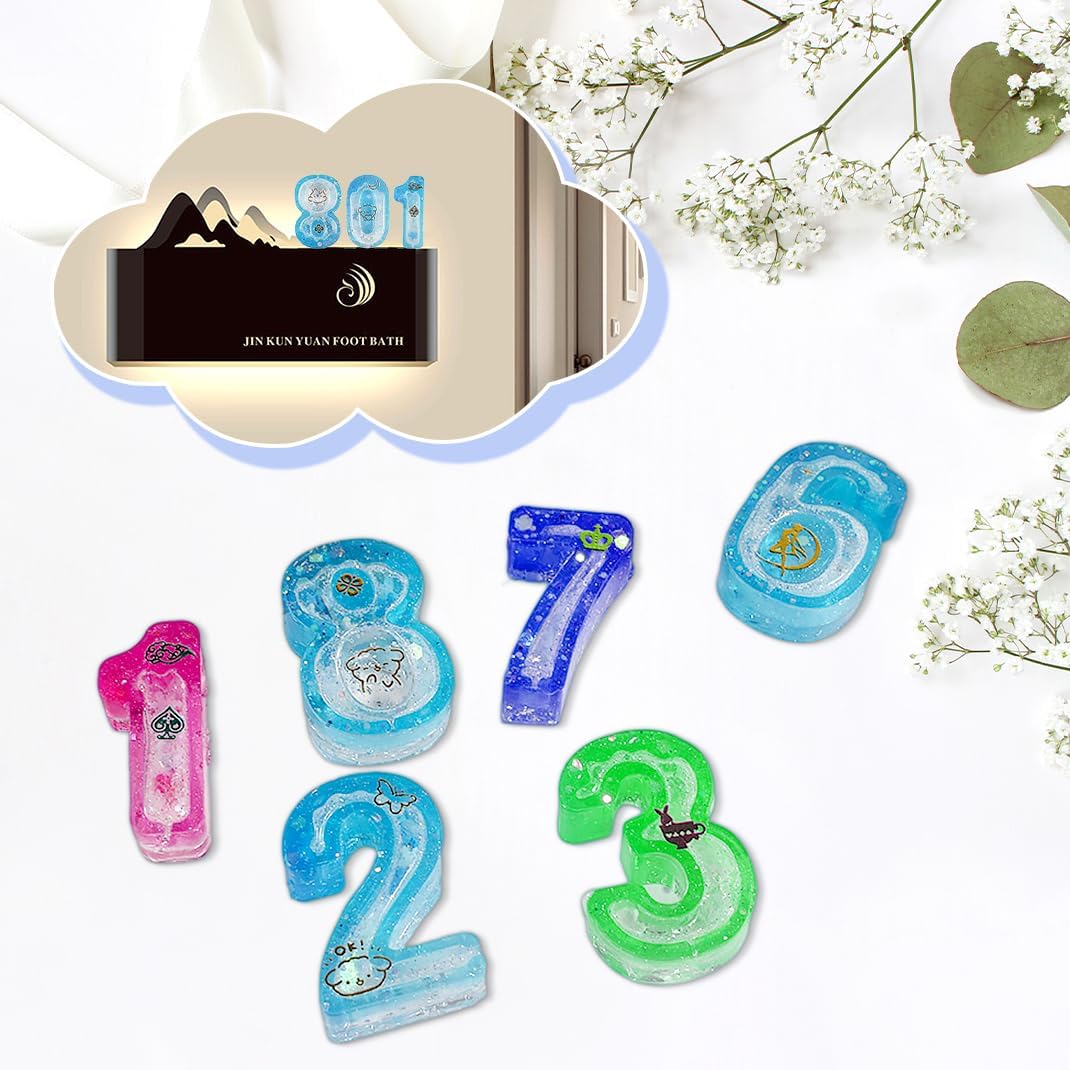 

Силиконовые формы Цифры 0-9 Креативная дверная табличка Шейкер УФ Эпоксидные формы Бирки Сыпучий песок для смолы Арт Ремесло DIY