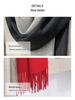Double-Sided Solid Color Imitation Cashmere Scarf with Tassels – Cozy Korean Autumn/Winter Fashion for Students