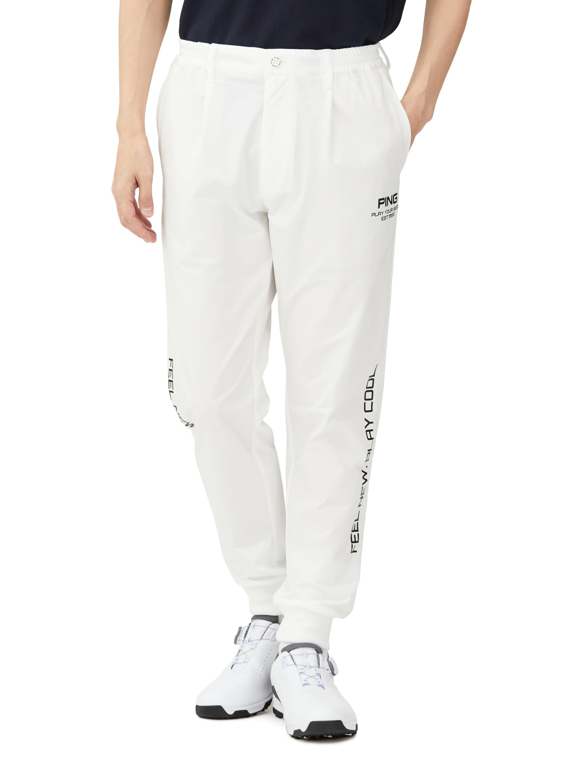 

[Ping Apparel] Men s Water-Repellent Jogger Pants (All-Directional Stretch) Golf 621-4131101 030White M