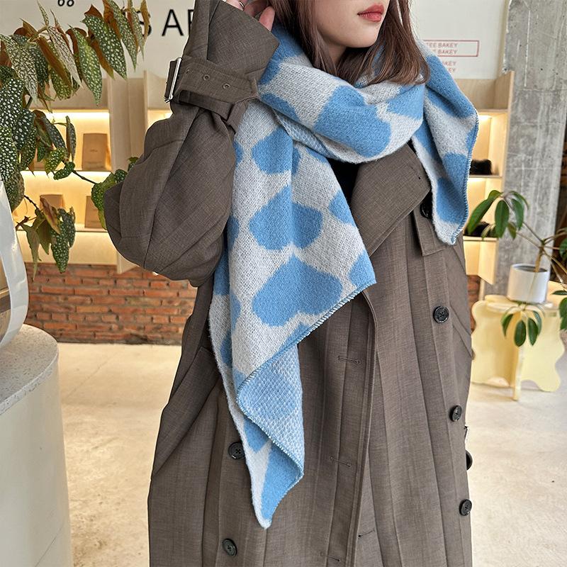 

Autumn and winter new scarf women s high-end sense thickened lengthened warm knitted versatile shawl scarf 55*180cm фіолетовий