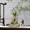 Thai Buddha Figurine Fengshui Resin Buddha Statue for Bookshelf Cabinet Home