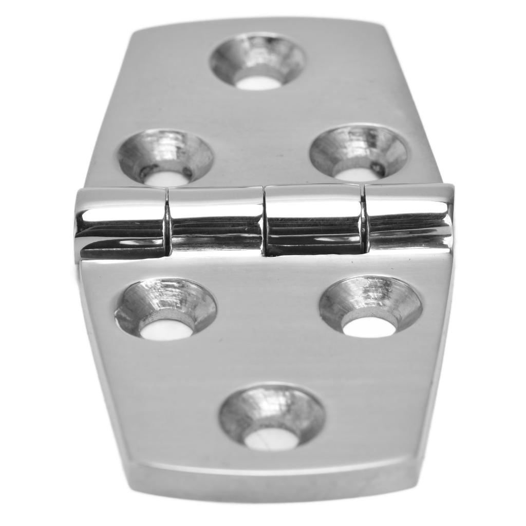 Door Hinge 6 Hole Mirror Polished 316 Stainless Steel Marine Hinges for Boat 76x38mm