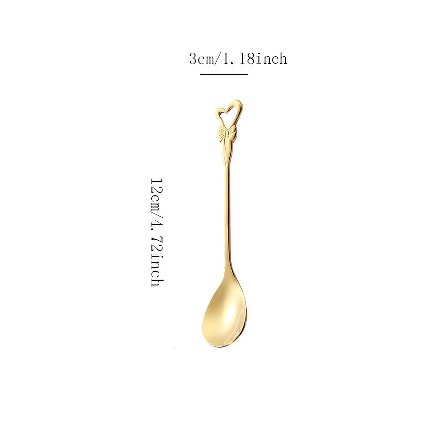 Exquisite Gold & Silver Stainless Steel Dessert and Coffee Spoon Gift Set