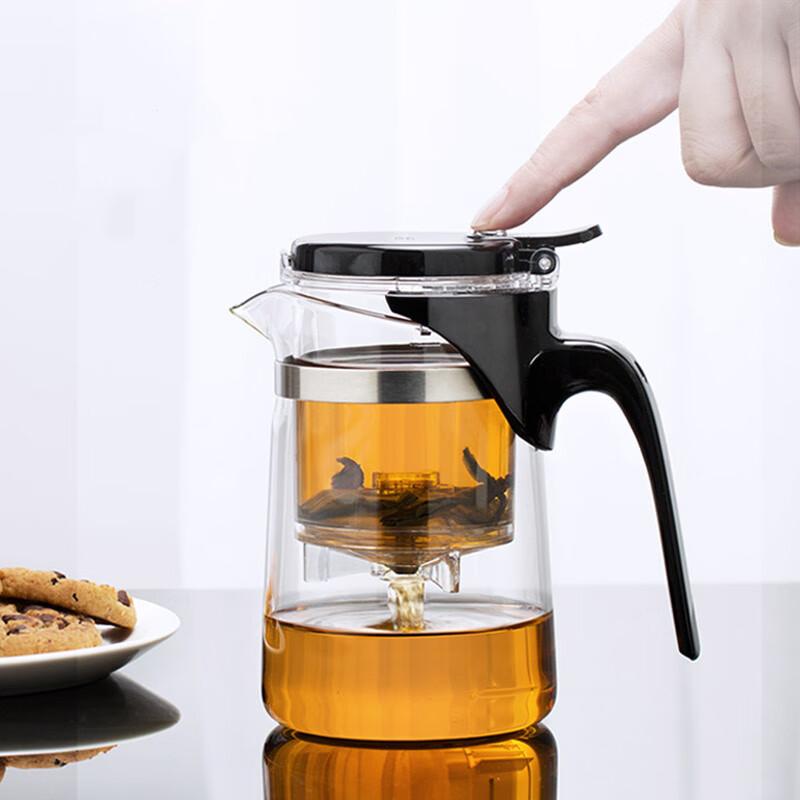 SAMADOYO-Teiera in vetro resistente al calore con filtro, Semplice tazza da tè, Servizio da tè per la casa, Servizio da tè per l'ufficio