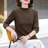 Women's Thickened Long Sleeve Turtleneck Top, Plus Velvet, 2025 New Arrival, Wear Alone, Autumn/Winter Wardrobe Essential
