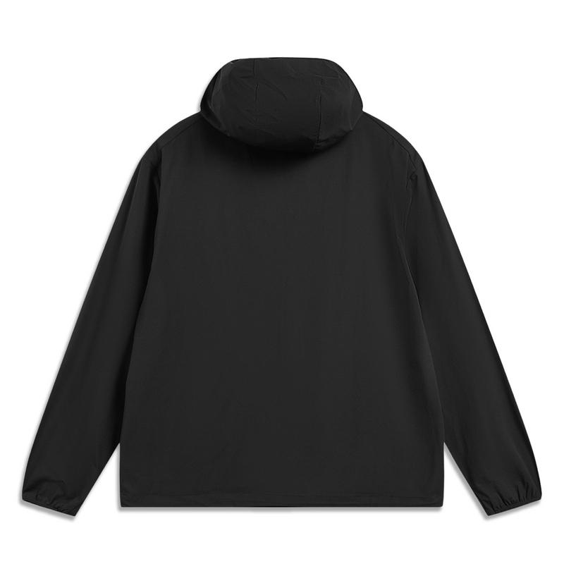 Li-Ning Lightweight Breathable Ice Feel Comfortable UPF50+ Hooded Sun Protection Jacket Men outerwear Black AFDWE57-1