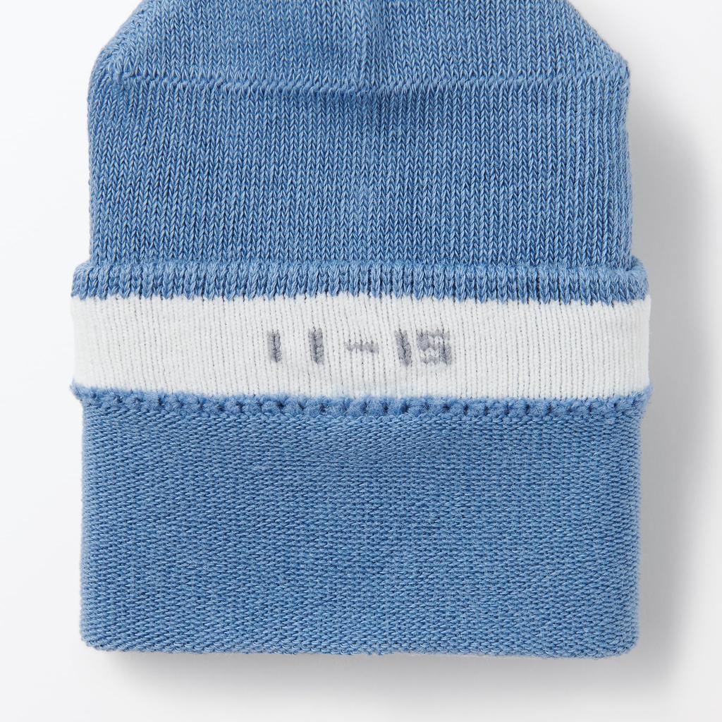 MUJI Baby Socks of Unisex Baby DAM44A5A Sizes Right-Angle (Set 3) Blue, 11-15cm