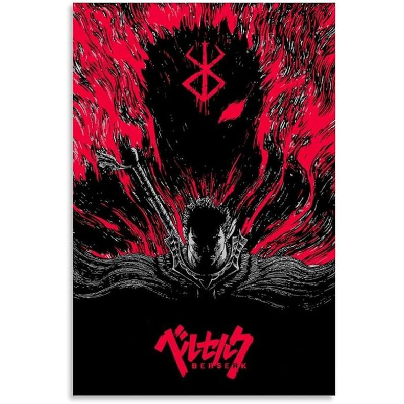 lugEMa Classic Anmie Poster Berserk Vintage Art Canvas Art Poster And Wall Art Hanging Decor for Modern Family Corridor Posters 12x18inch(30x45cm) 18L x 12W