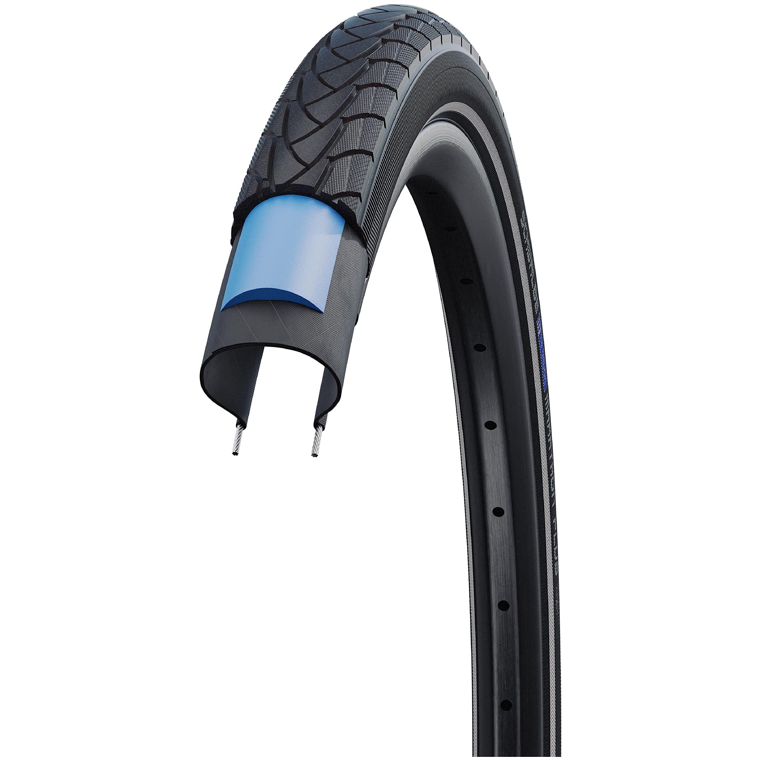 

SCHWALBE Marathon Plus 20 x Clincher Tire [Оригинальный продукт] 1.35 [Тур/Туринг/Маленькие колеса/Городская езда]