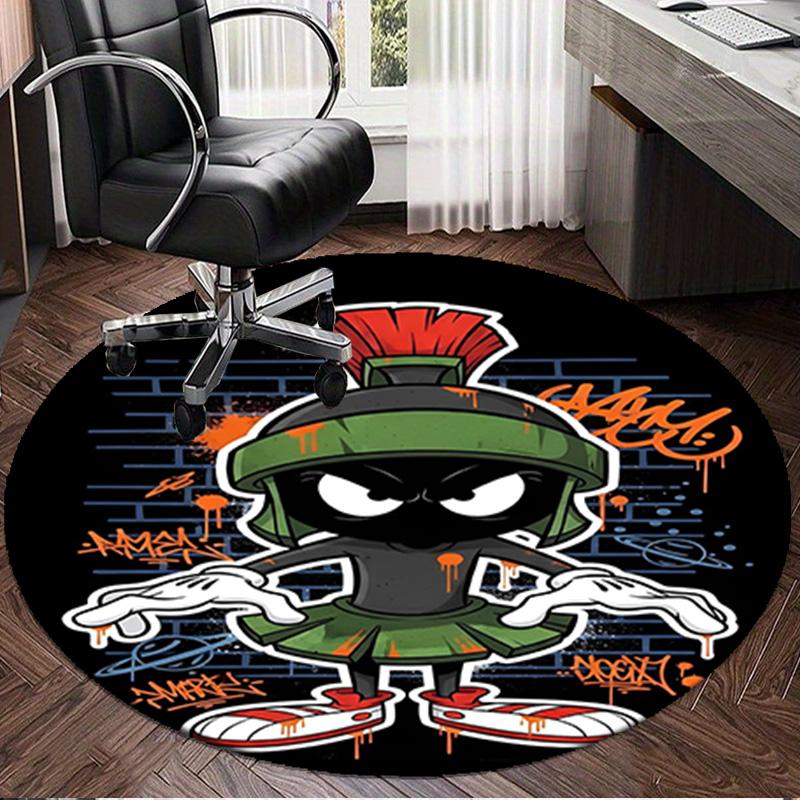 1PC Tazma-nian Devil Spray Art Round Rug, Non-slip Chair Mat, Home Decor, Circle Carpet Perfect for Office, Bedroom, Living Room,Christmas gift