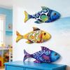 3 Pezzi Decorazione da Parete in Legno a Forma di Pesce per Casa al Mare Lago Decorazione da Appendere a Parete Scultura da Parete a Tema Oceanico Costiero per Bagno Nautico Decorazione Camera da Letto