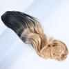 Jeedou Barevný prodloužení culíku Dlouhé vlnité vlasy Balayage Ombre Barva Syntetické culíky Prodloužení vlasů Pro Dívky Dámy